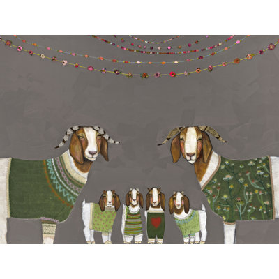 «Goats in Pulls» par Eli Halpin - reproduction sur toile tendue