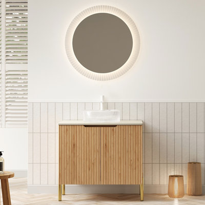 Freestanding Standard With Stone Top
