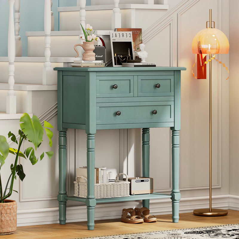 Console étroite, Bleu pâle