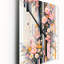 Fleurs de cerisier rose modernes Bold Stripes III - Horloges murales cerise-732167529