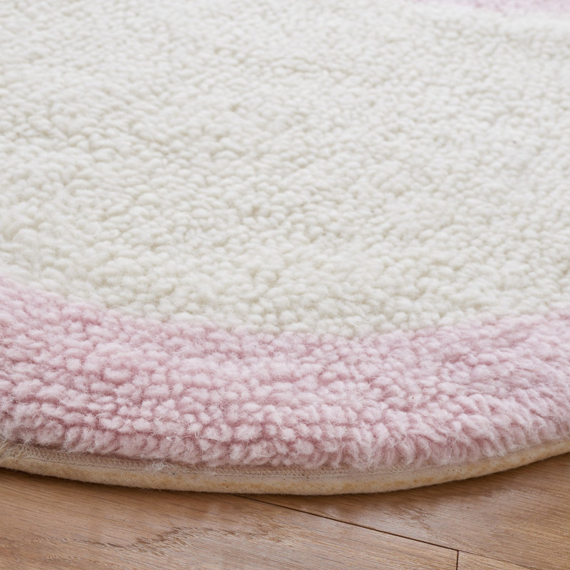 Tapis en laine touffeté à la machine Aleisha, Rond 6 pi