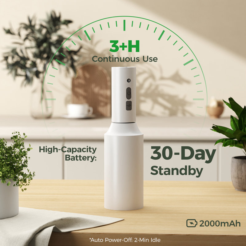 750ml Electric Spray Bottle USB Rechargeable Continuous Mist Sprayer Plants Cleaning Hairstyling Gardening Indoor Outdoor Hands Free