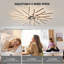 Ventilateur de plafond réversible à intensité variable de 44,9 po avec lumières DEL et télécommande Hanke-756555542-739223337