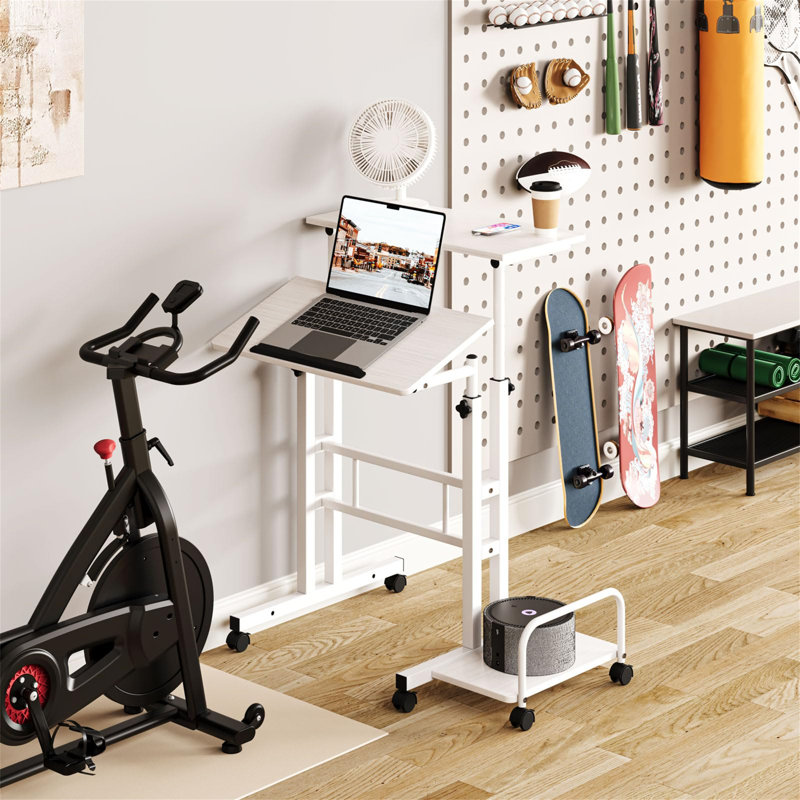 Kalb Adjustable Standing Desk, White