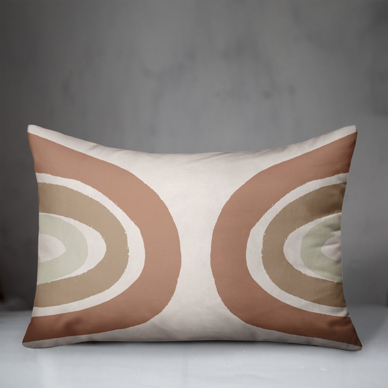 Coussin décoratif sépia arc-en-ciel