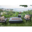 Hampton Outdoor Concrete Fire Pit 45,000 BTU Dark Grey - Includes Lava Rocks & PVC Cover