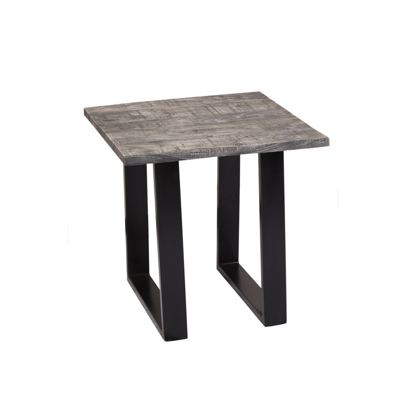 Pineview Solid Wood Top End Table, Grey