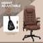Chaises de bureau télécommandées brunes, 25,5 x 28 x 47,2 po, avec siège inclinable et réglable