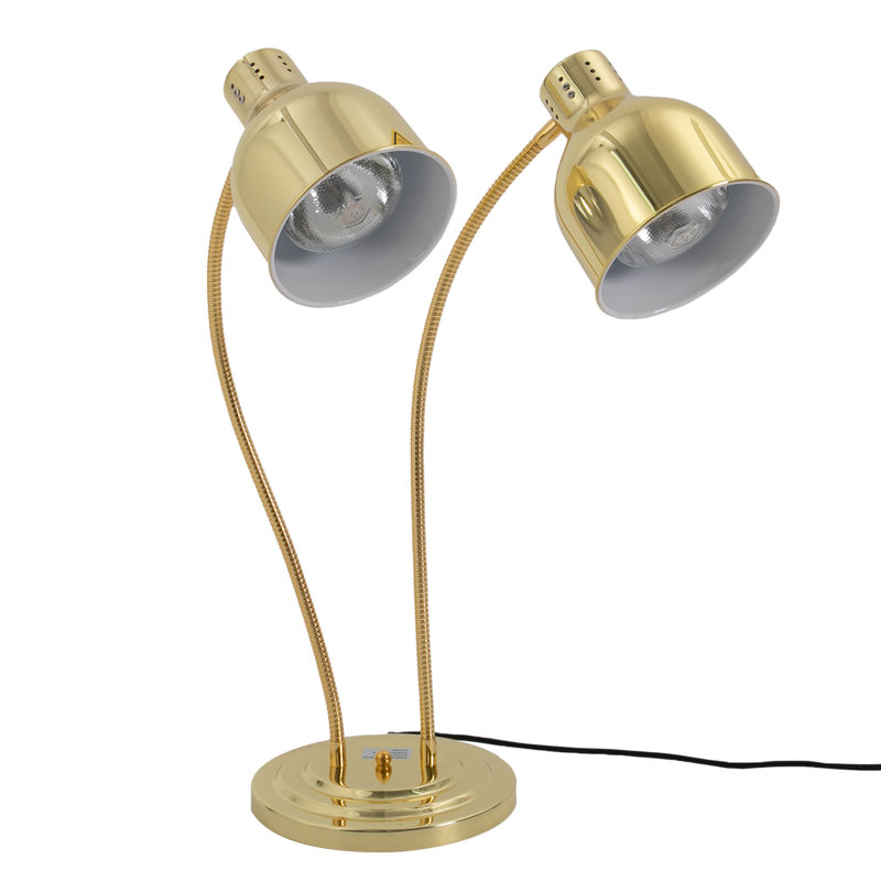 2-Head Food Warming Light 500W, Gold
