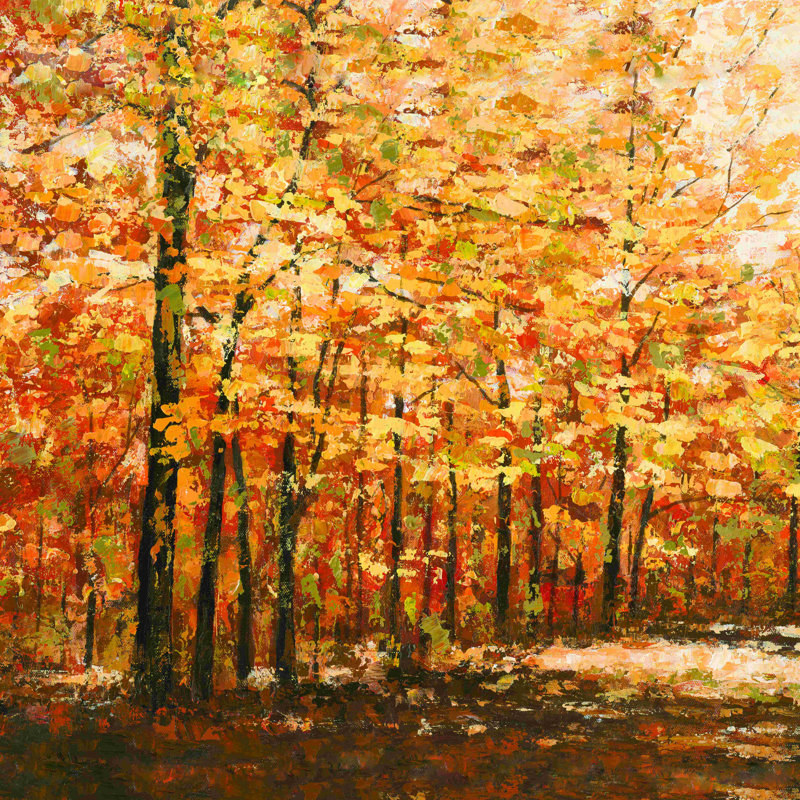 Painted Autumn 2 - Wrapped Canvas Painting, 12" H x 12" W  