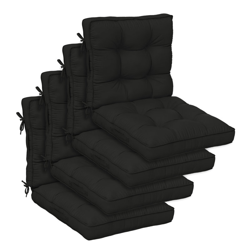 Coussin de siège / dossier d'extérieur 4 po, 4, 20" W x 19" D, Black