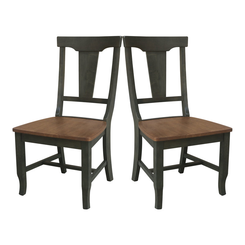 Chaise d'appoint Decosmo, Hickory / charbon délavé