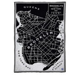 Brooklyn Map Wool Throw