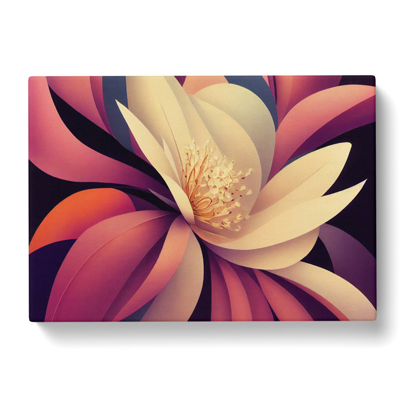 Cosmopolitan Modern Flower Art - Wrapped Canvas, 35cm H x 50cm W x 3cm D