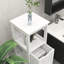 Armoire de salle de bain avec 2 tiroirs et 1 tablette - rangement autoportant blanc pour articles de toilette et serviettes