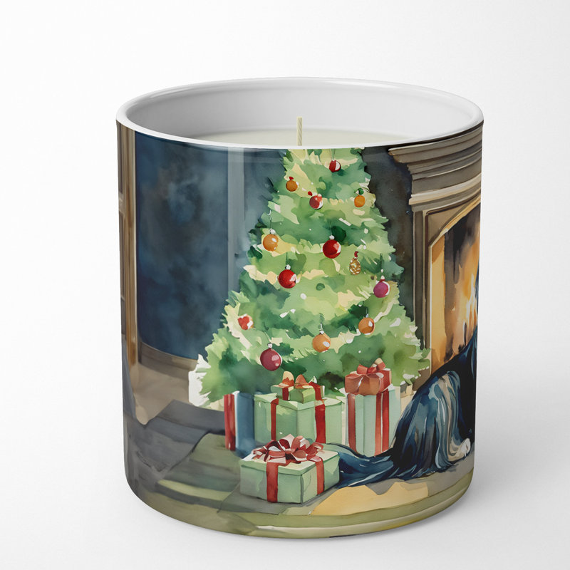 Christmas Tree Scented Tumbler Candle with Ceramic Holder