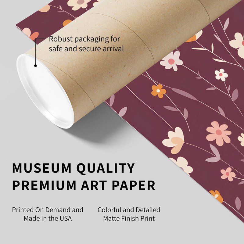 Motif floral de fleurs sauvages II, H 10 po x l 10 po