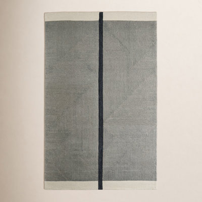 Nio Gray Black Hand-Woven Rug