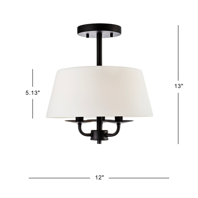 Belmont 3-Light Semi-Flush Mount Ceiling Light