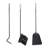Firewood Rack Log Carriers With Wheels, 3Pcs Fireplace Tool Set