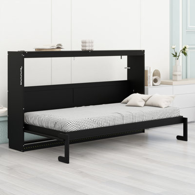 Lit escamotable à DEL sous le lit avec motif imprimé élégant et chargeur USB