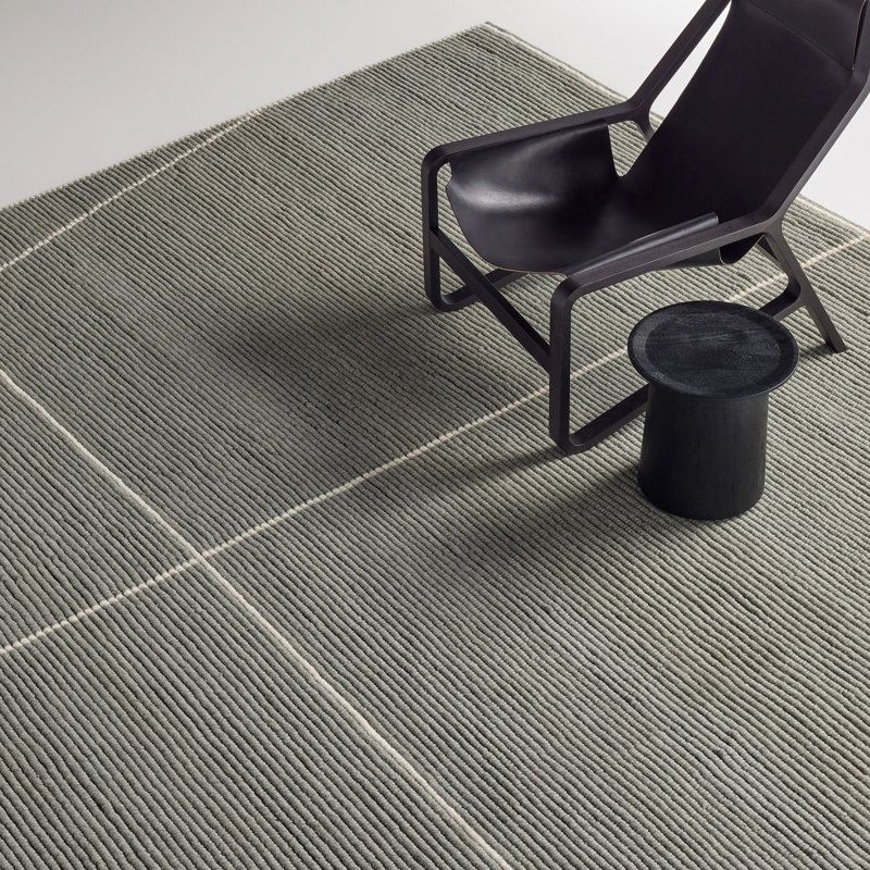 Collet Rug, Rectangle 5' x 8', Gray/Ivory