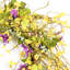 26" Artificial Farmhouse Twig Blossoms Cluster Greenery Mini Eucalyptus Wildflower Pansy Spring Summer Wreath For Front Door