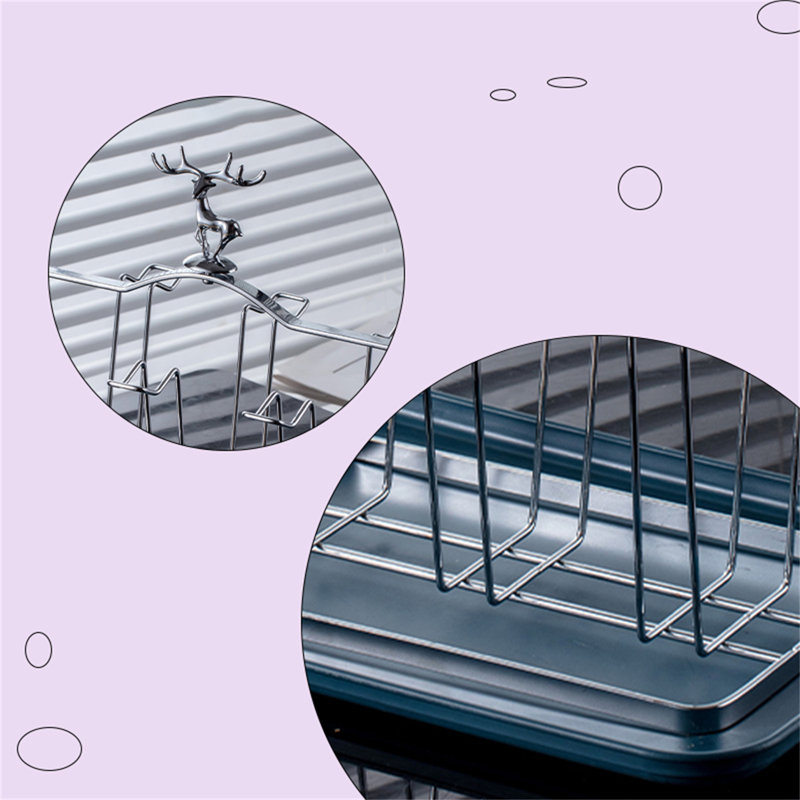 Courter Tabletop Wine Bottle & Glass Rack Blue