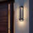 Huang 23-in Textured Black LED Outdoor Wall Light with Clear Seeded Glass-1211067146