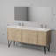 Meuble-lavabo double l 72 po x P 20 po Lancy -1664437673