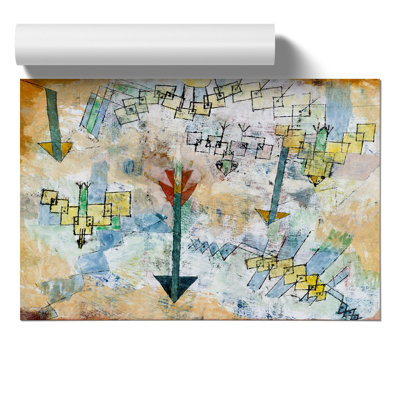 Birds And Arrows by Paul Klee - No Frame Painting
