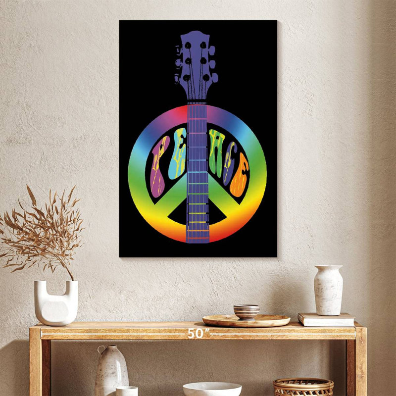 Guitare Khadjiah Peace, H 39 po x l 26 po