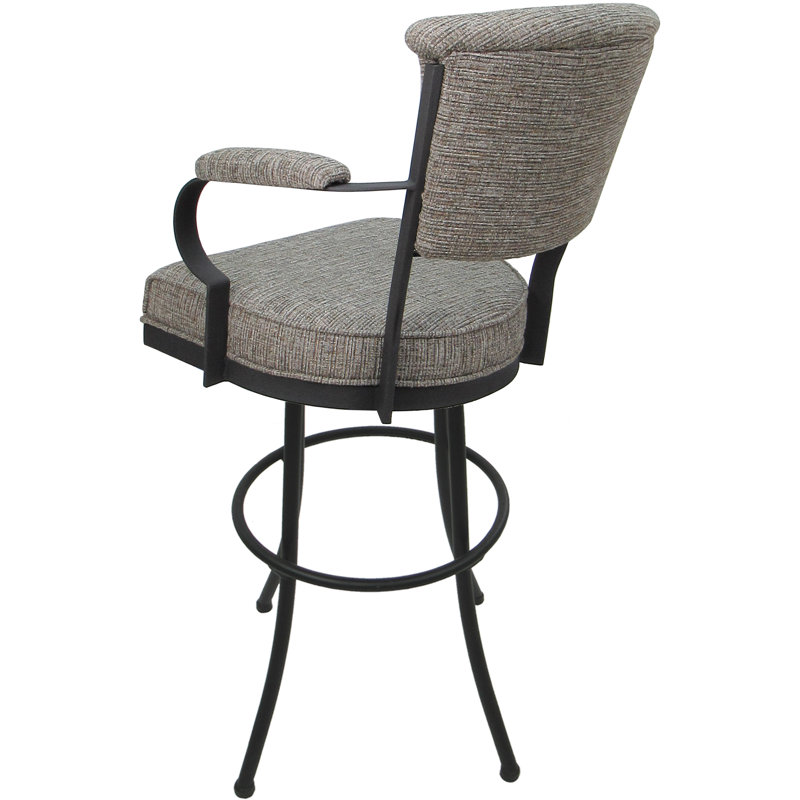 Tabouret pivotant en métal Bethel, Gris
