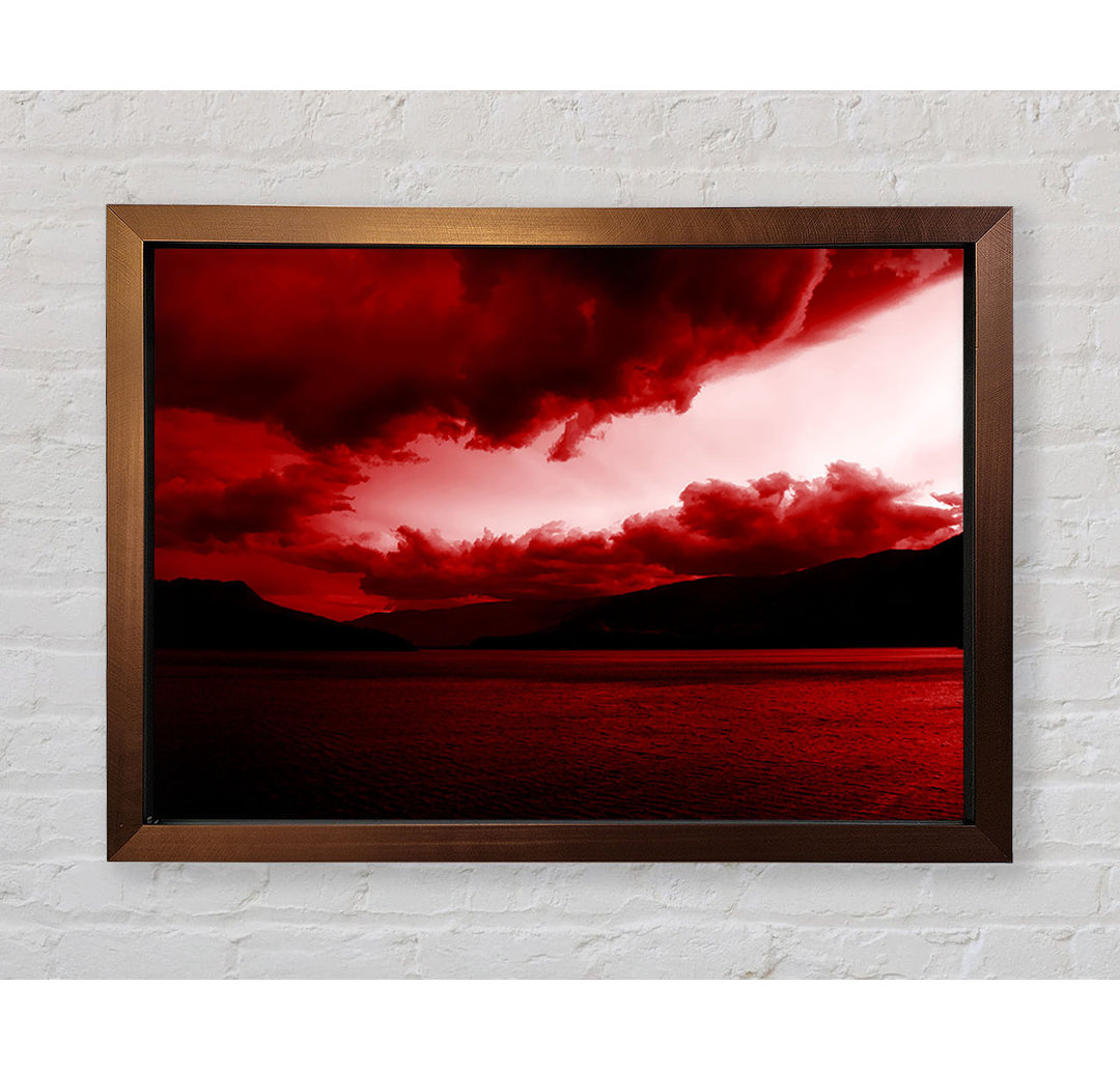 Red Tempest Sky Gerahmter Druck Wandkunst