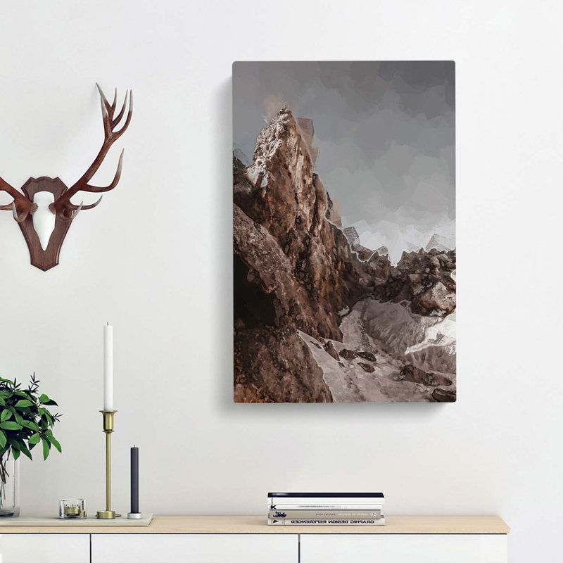 Mountains In Obereggen Italy In Abstract - Wrapped Canvas Print, 50cm H x 35cm W x 3cm D