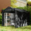 Garden Storage Tent 7 ft. W 5 ft. D Galvanised Metal, PE Fabric Storage Shed-413695734