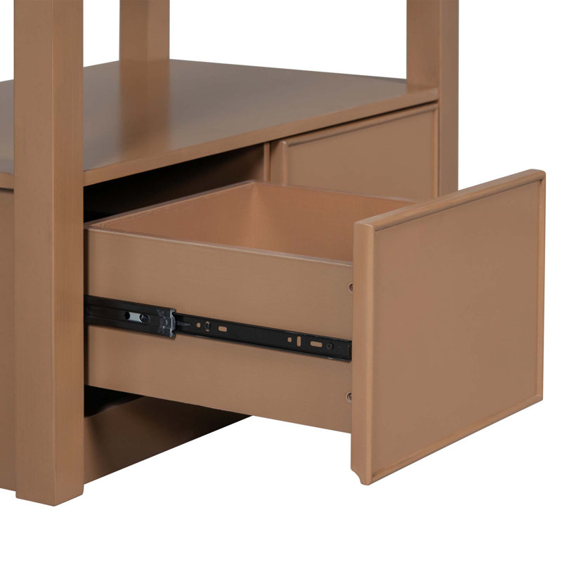 (Base seulement) Meuble-lavabo de 30 po sans comptoir, tablette de rangement ouverte et 2 tiroirs