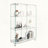 White Glass Display Cabinet with LED Lights