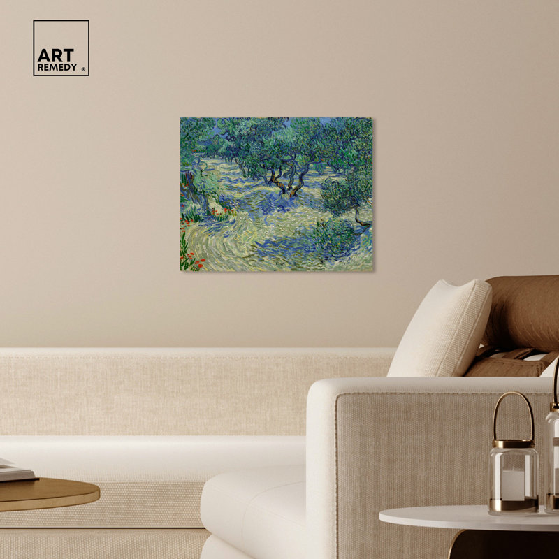 Art mural floral Vincent Van Gogh, H 20 po x l 24 po, Toile tendue