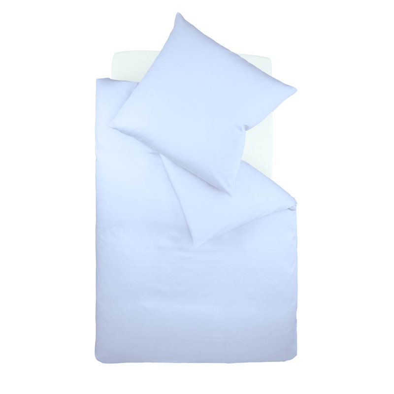 Jersey Bettwäsche Interlock-Colours 100% Baumwolle, 155 x 200 cm - 1 Pillowcase (80 x 80 cm), Blue