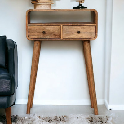 Livi Solid Wood Top Console Table