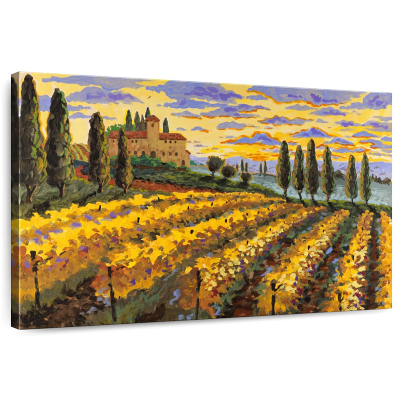 Alvord Sunset On The Vineyard, 32" H x 48" W