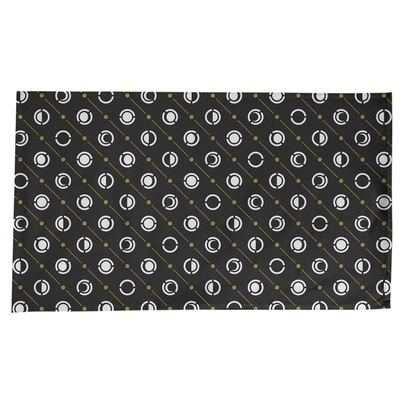 Nappe des phases de lune classiques, Noir, jaune, blanc
