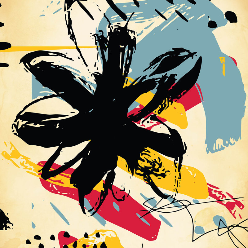 Ensemble de housse de couette en microfibre DiaNoche par Kim Hubball - Graffiti Flowers 2