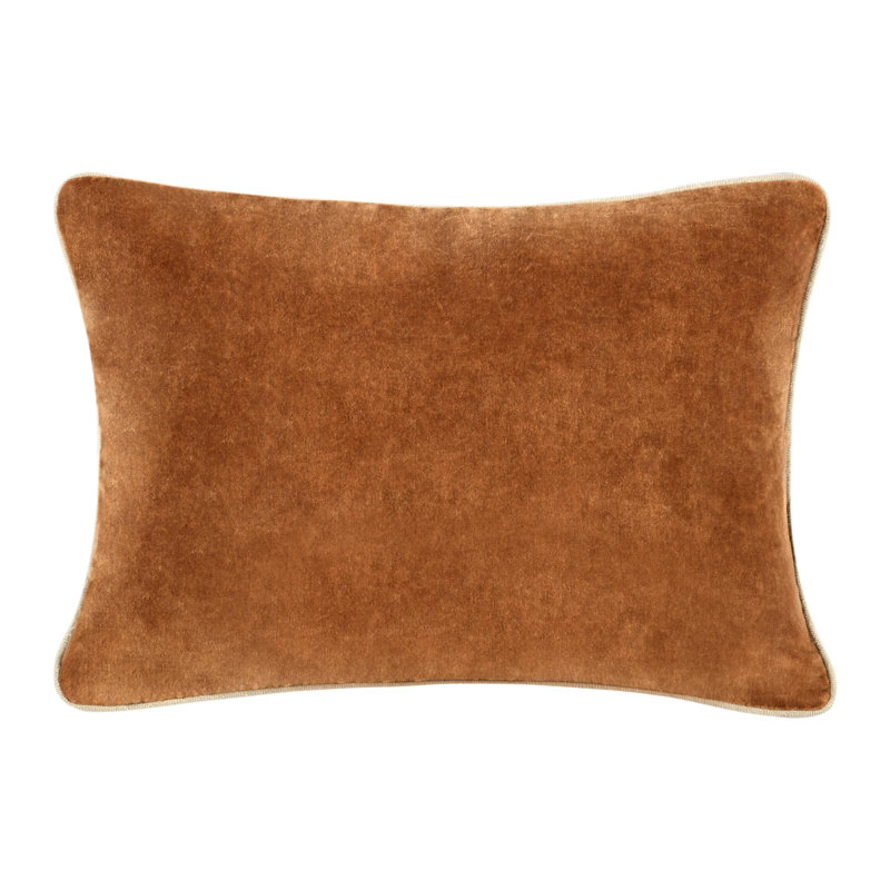 Harriet Pillow Cover & Insert, Hazel Brown, Rectangle 14"H x 20"W