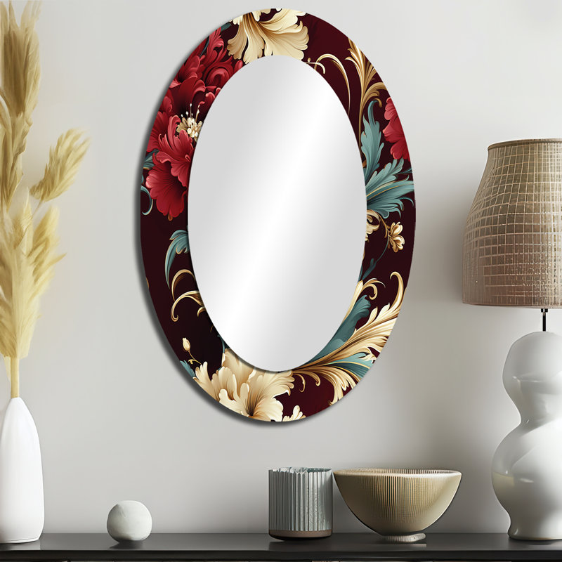 Motif victorien Roziya Victorian Renaissance Revival, H 36 po x l 24 po, Ovale
