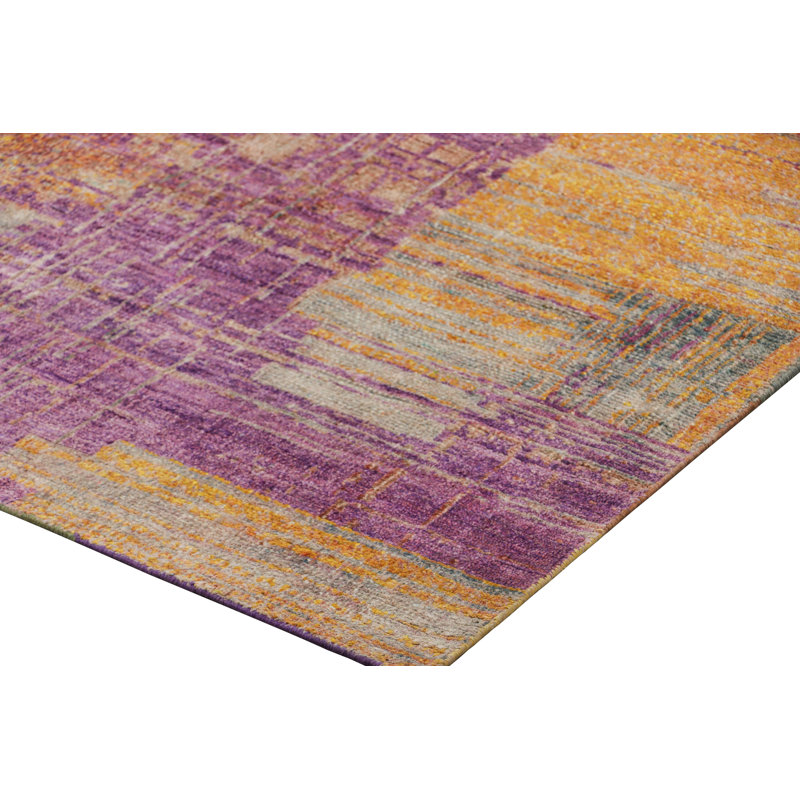 Handmade Silk and Wool Area Rug