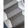 New Black and White Herringbone Faux Sisal Carpet Stair Runner Black whipped edge