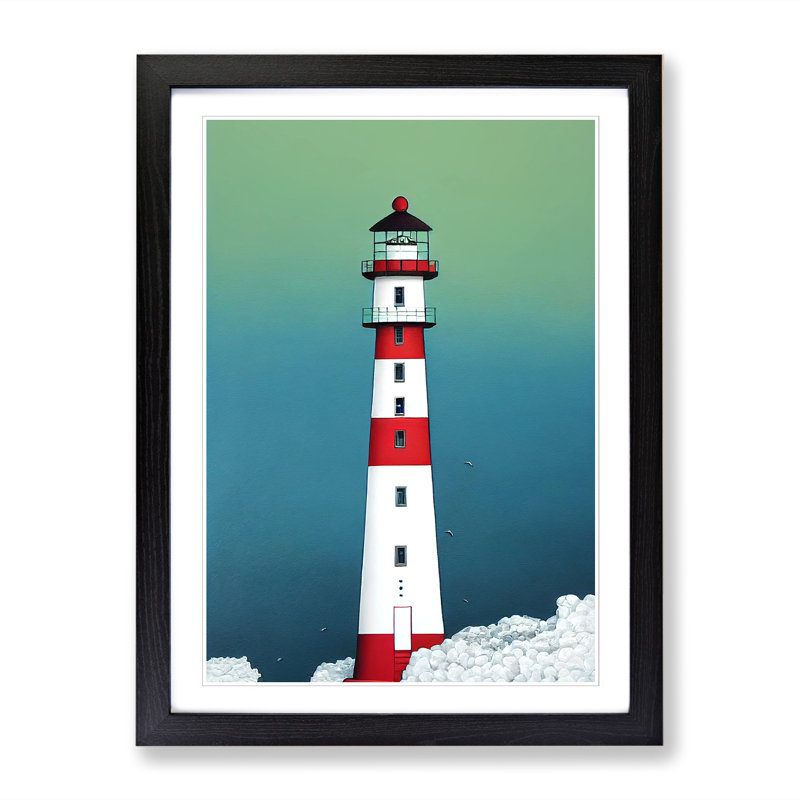 Lighthouse Art - Picture Frame Print, Black, 34cm H x 25cm W x 2cm D