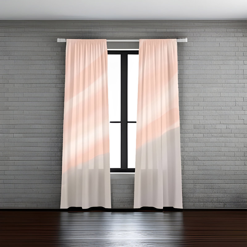 Paire de rideaux semi-transparents en polyester Annalysa, L 40 po x L 52 po
